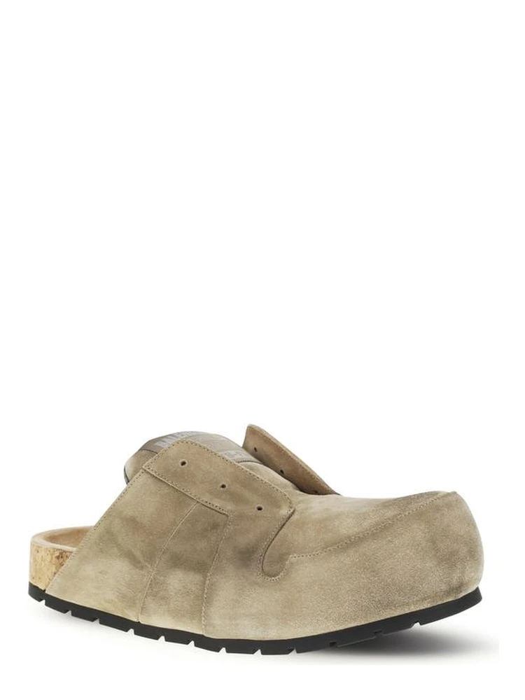 Beige Calf Leather Bos Taurus Mules alternative