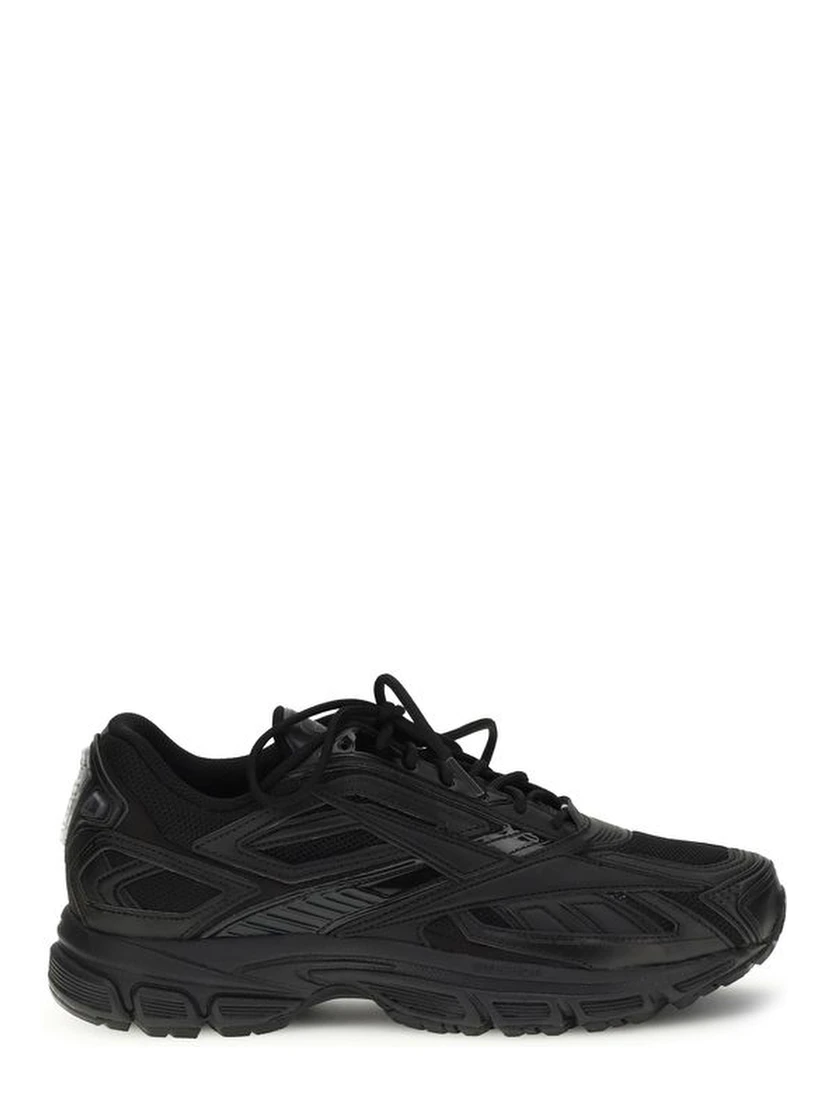 Black Polyethylene Athletic Sneakers