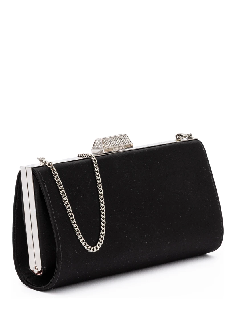 Black Satin Crossbody Bag