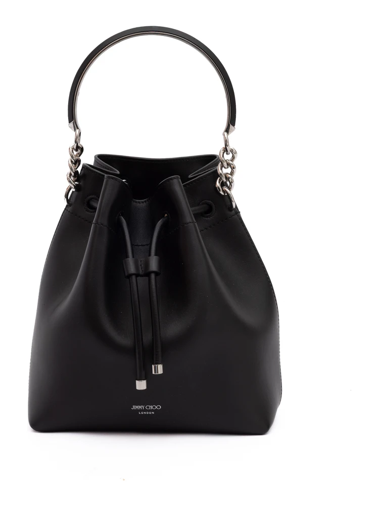 Black Bon Bon Leather Bucket