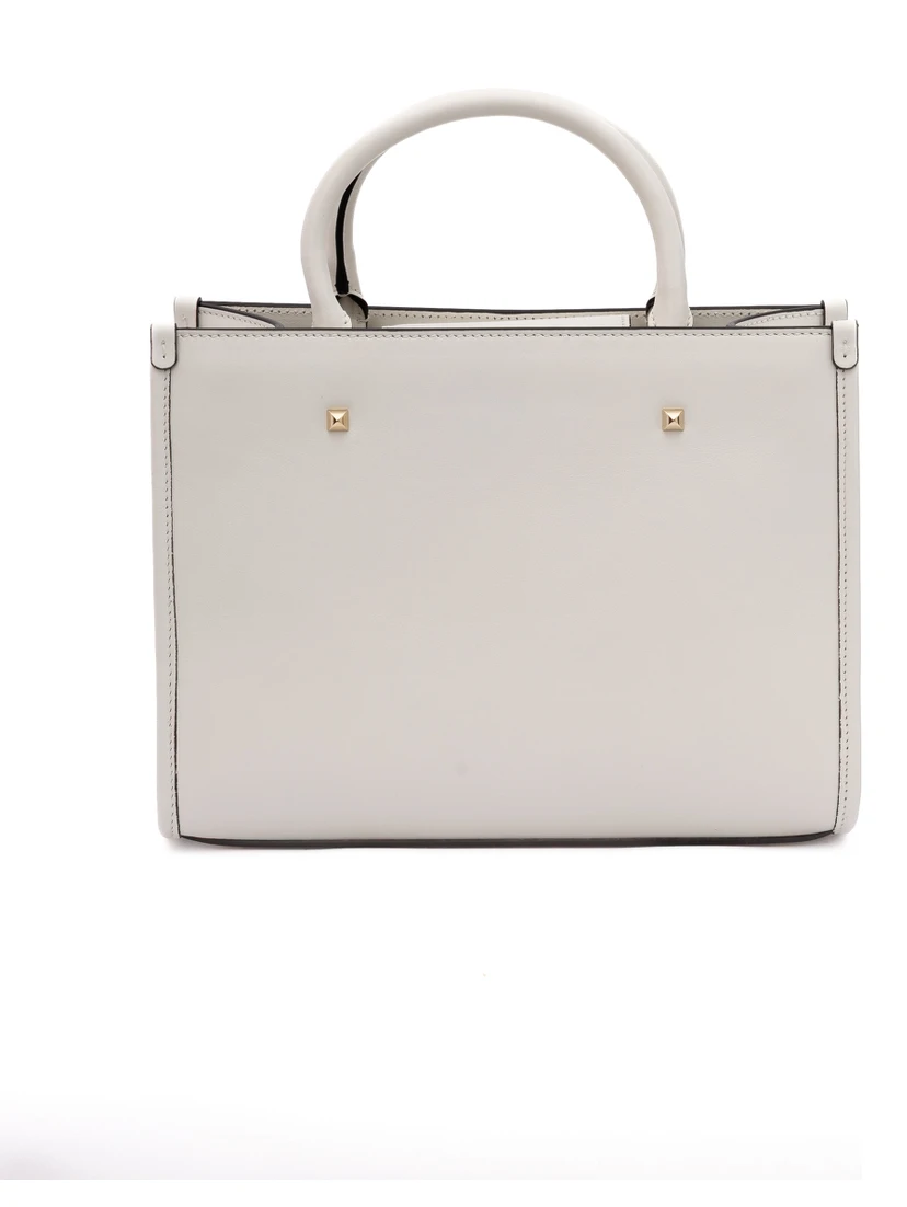 White Avenue S Tote Leather Handbag