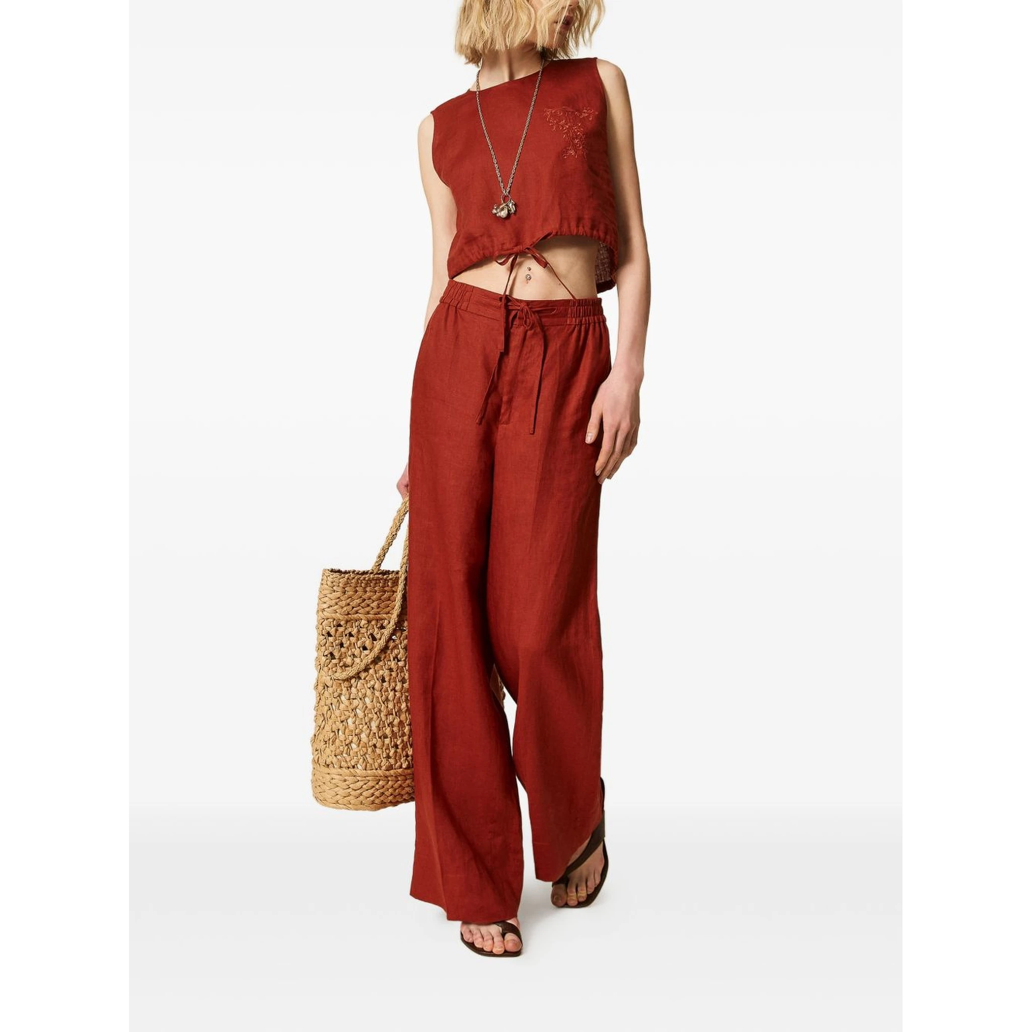 Twin-set Trousers Brown