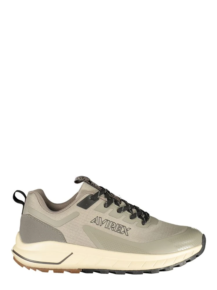 Grigio Polyester Men Sneaker