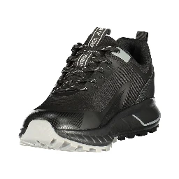Black Polyurethane Men Sneaker