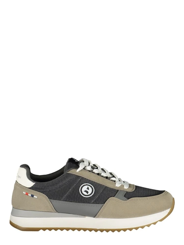 Gray Polyester Athletic Sneakers