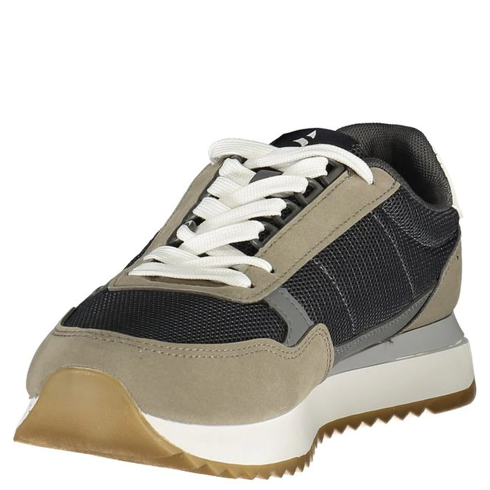 Gray Polyester Athletic Sneakers
