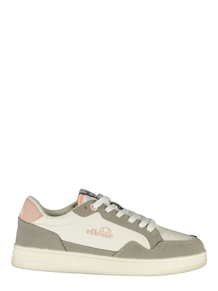White Polyurethane Women Sneaker