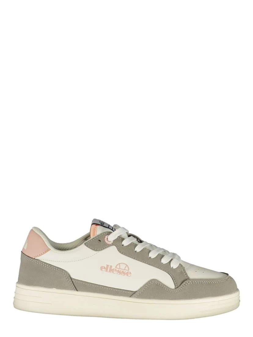 White Polyurethane Women Sneaker