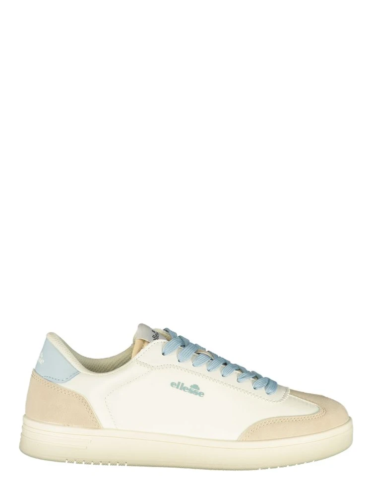 White Polyurethane Women Sneaker