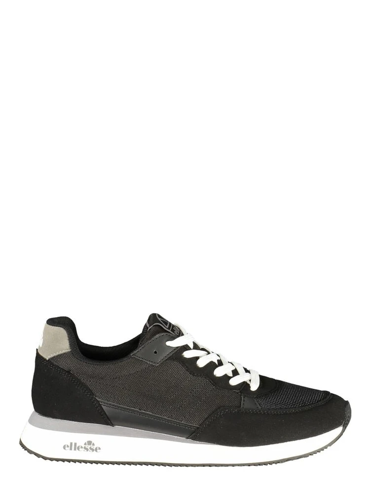 Black Polyester Men Sneaker