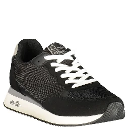 Black Polyester Men Sneaker