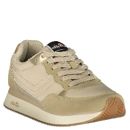 Beige Polyester Athletic Sneakers