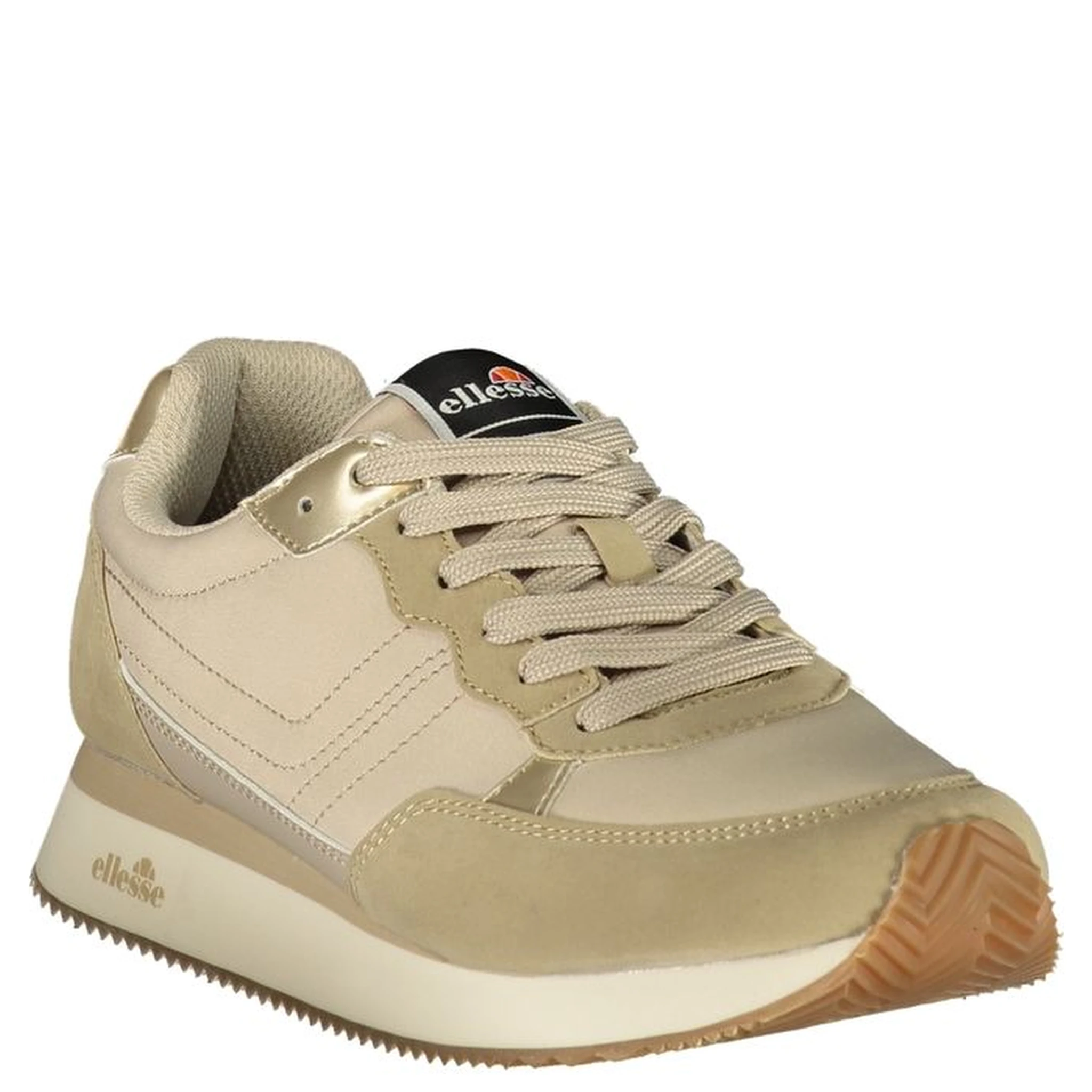 Beige Polyester Athletic Sneakers