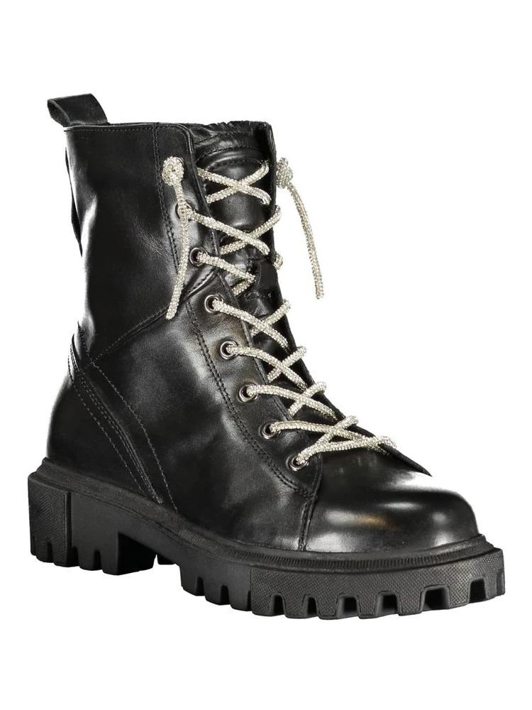 Black Leather Women Ankle Boot alternative