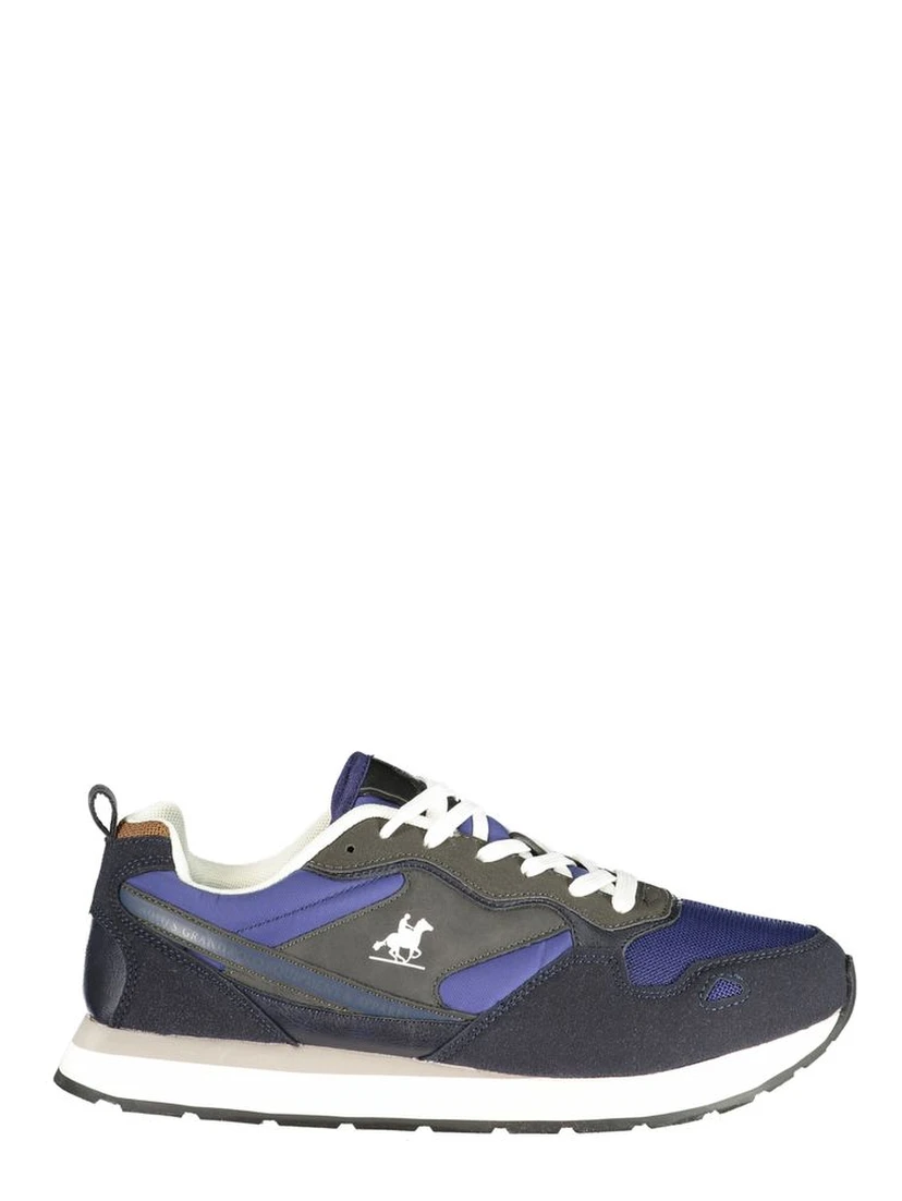 Blue Polyester Men Sneaker