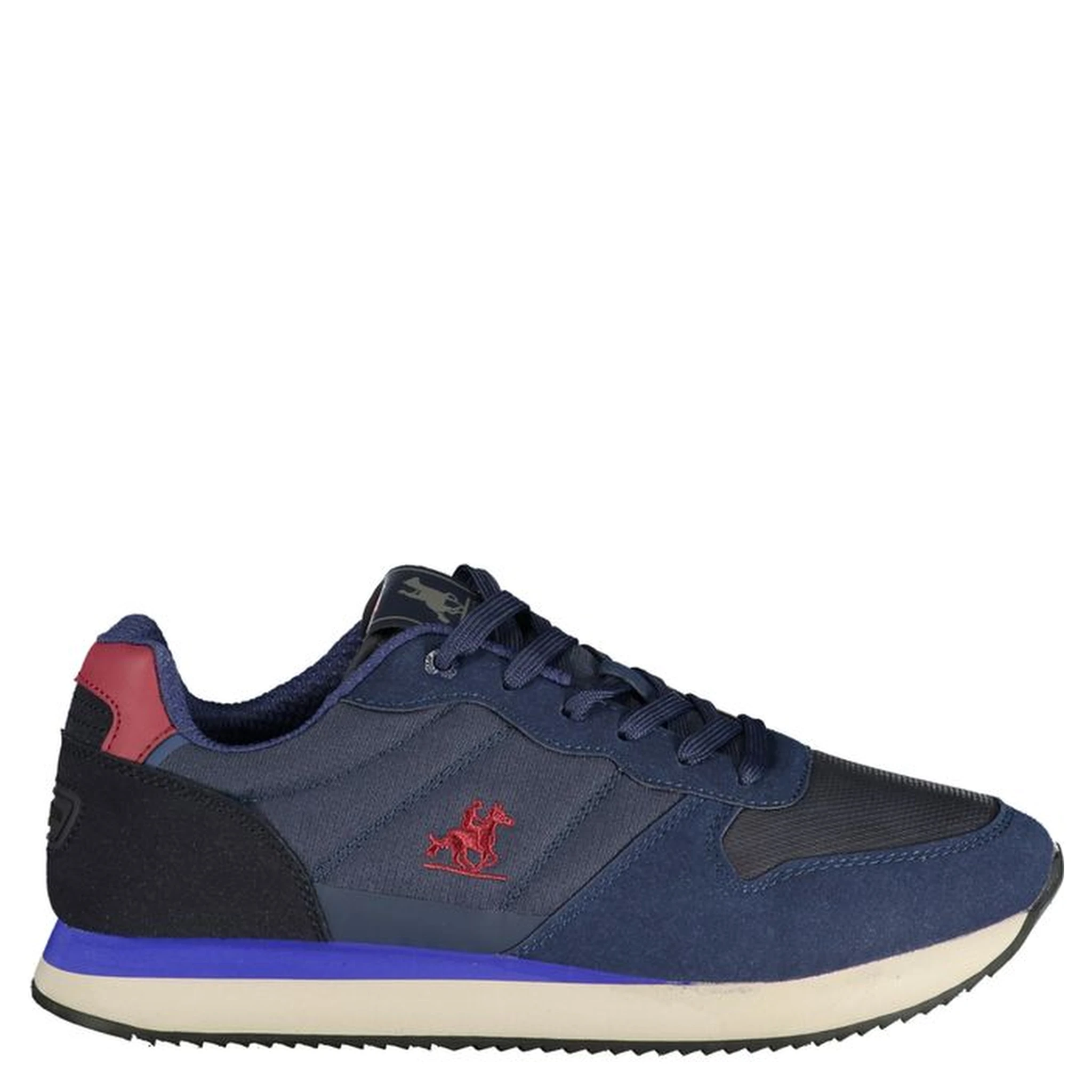 Blue Polyurethane Men Sneaker