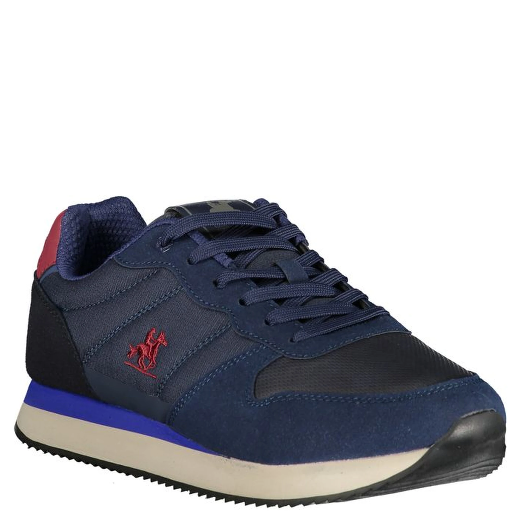 Blue Polyurethane Men Sneaker