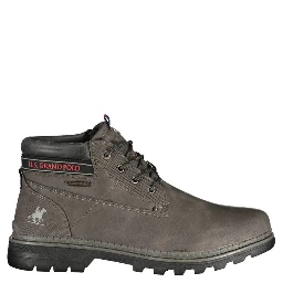 Grigio Polyurethane Men Ankle Boot