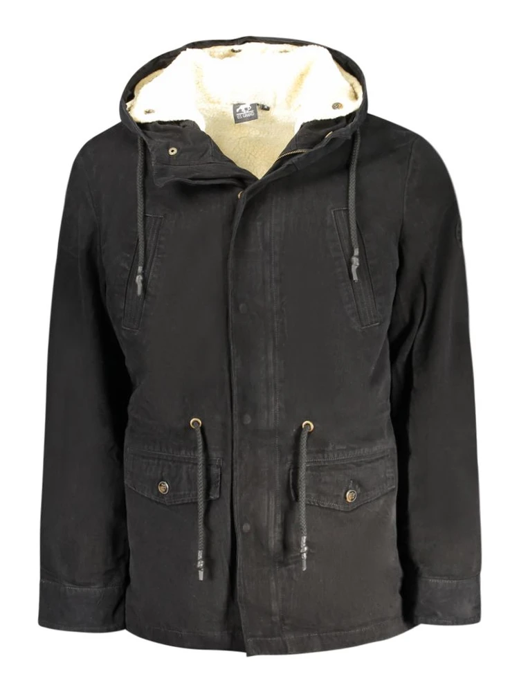 Nero Polyester Men's Parka Jacket