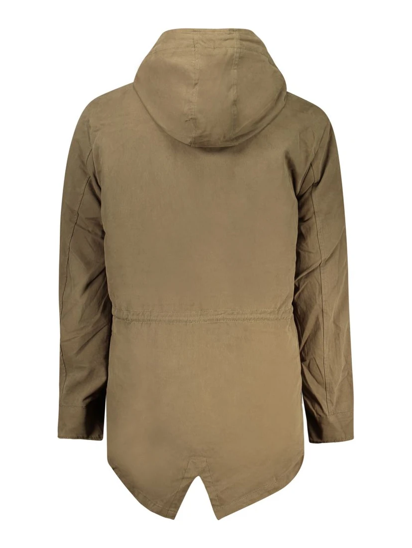 Verde Polyester Men's Parka Jacket