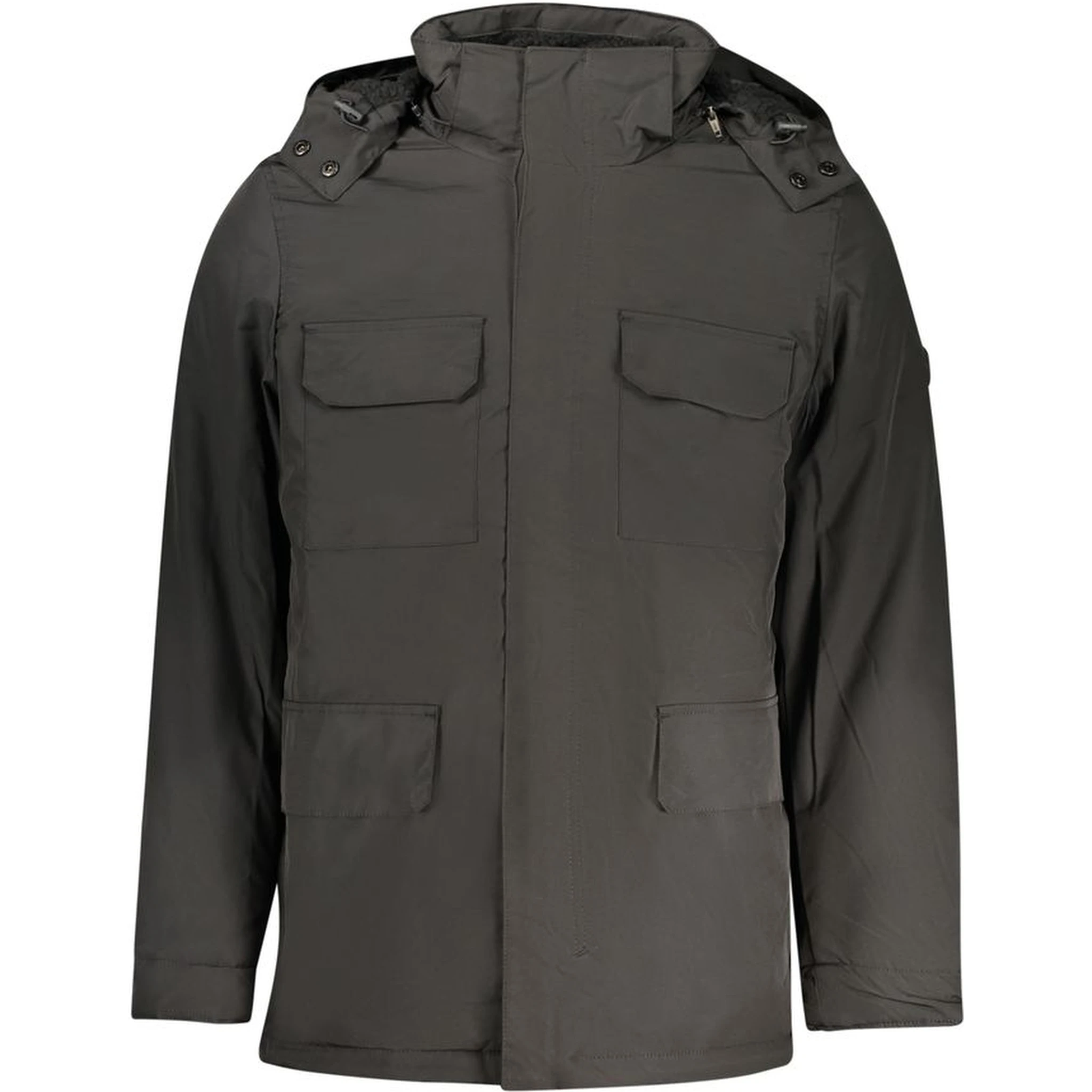 Black Polyester Mens Jacket