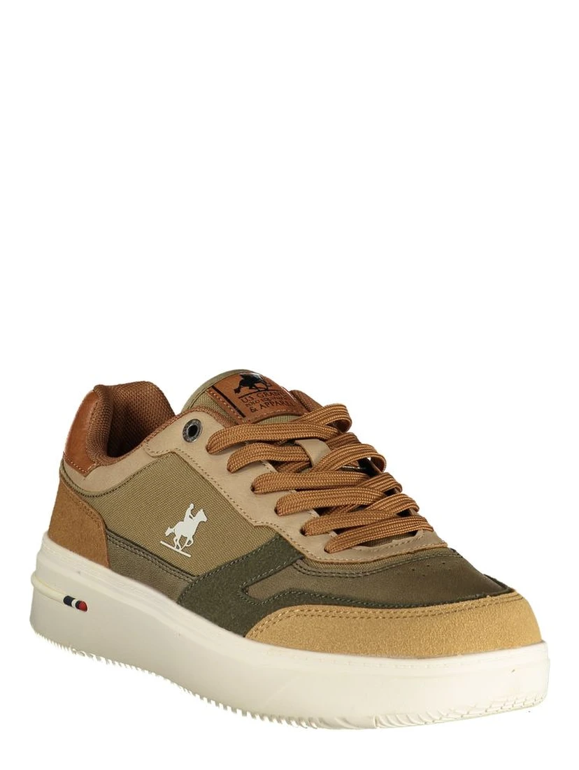 Beige Polyester Athletic Sneakers