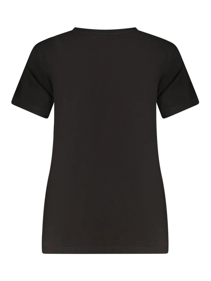 Black Cotton Women T-Shirt