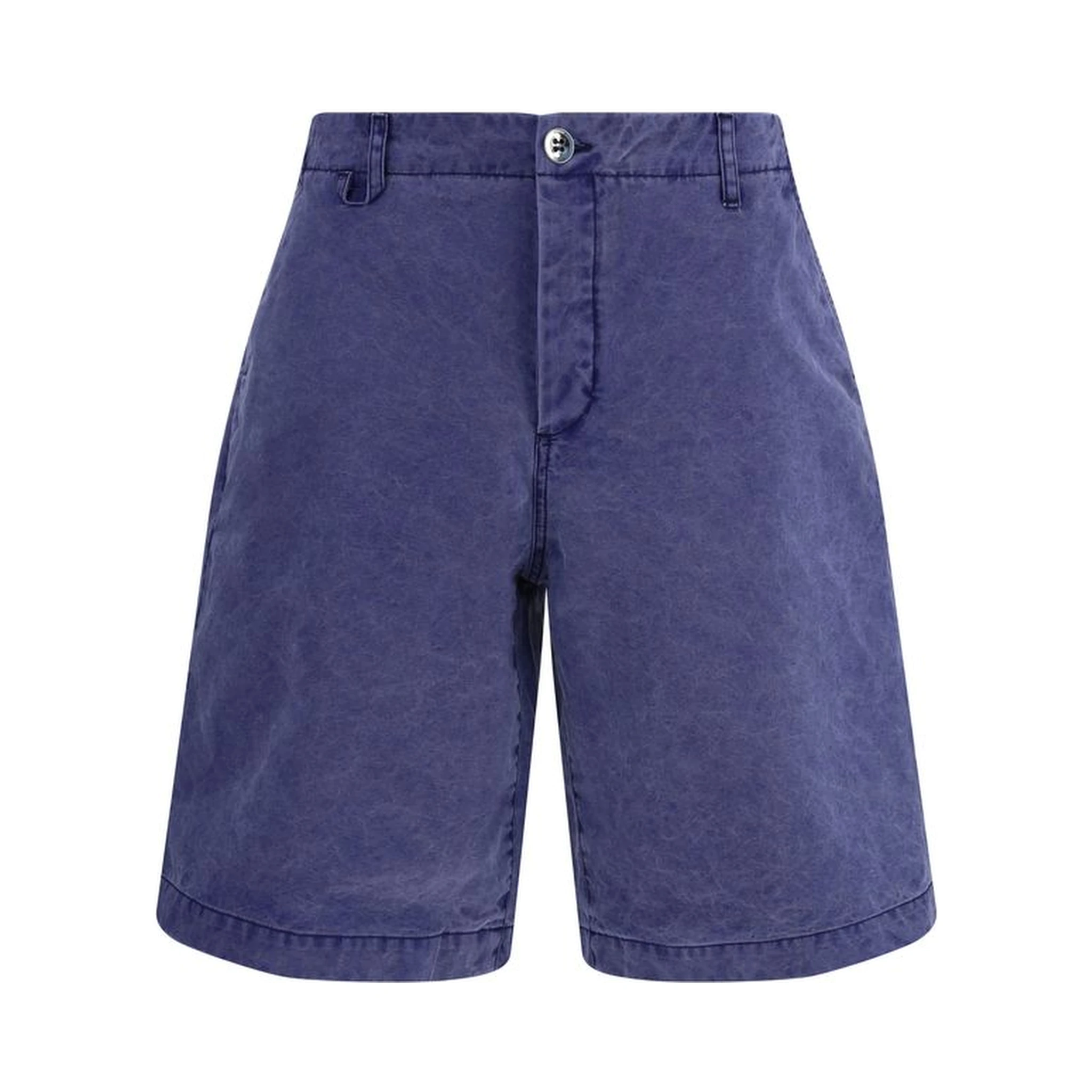 Blue Cotton Bermuda Shorts