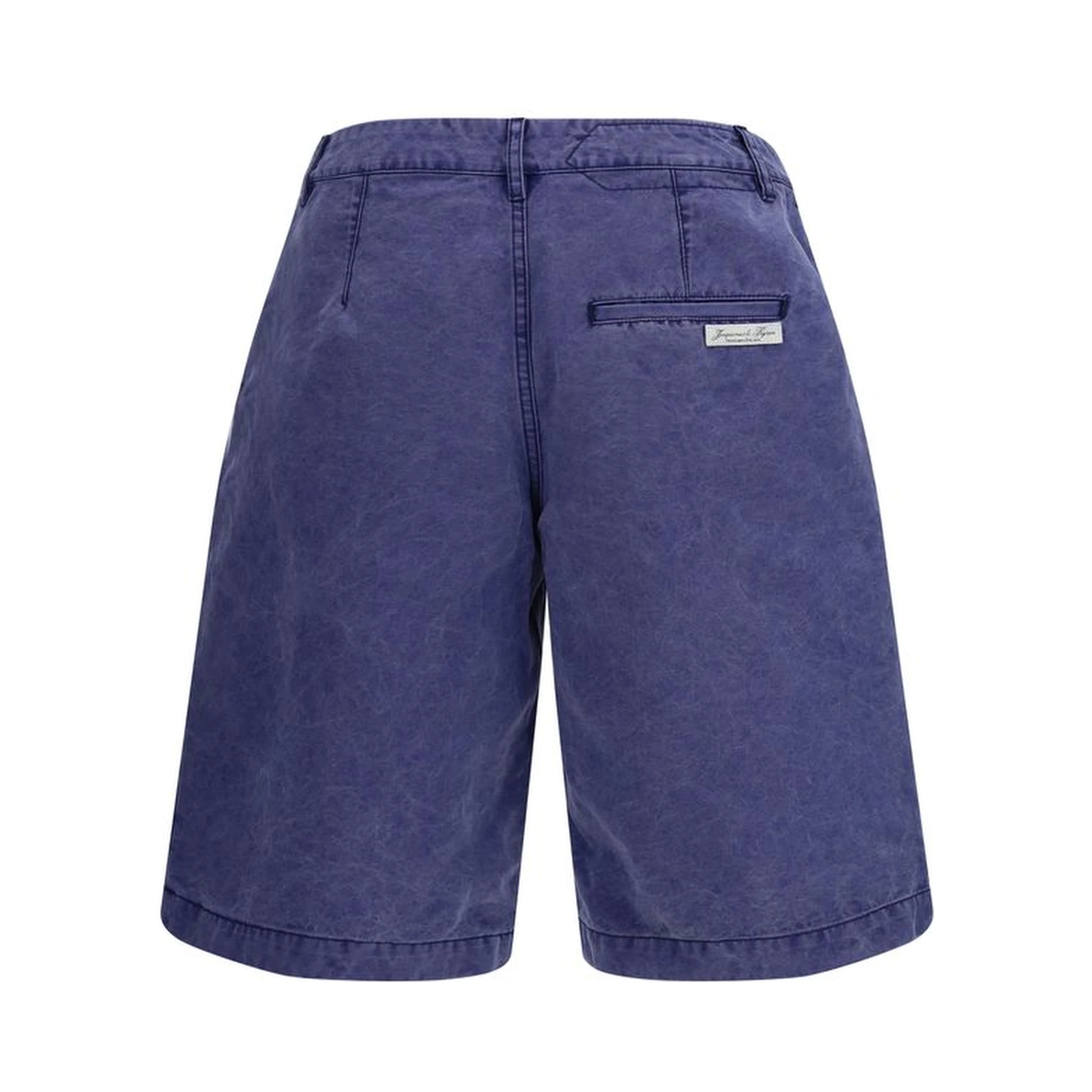 Blue Cotton Bermuda Shorts