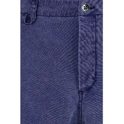 Blue Cotton Bermuda Shorts
