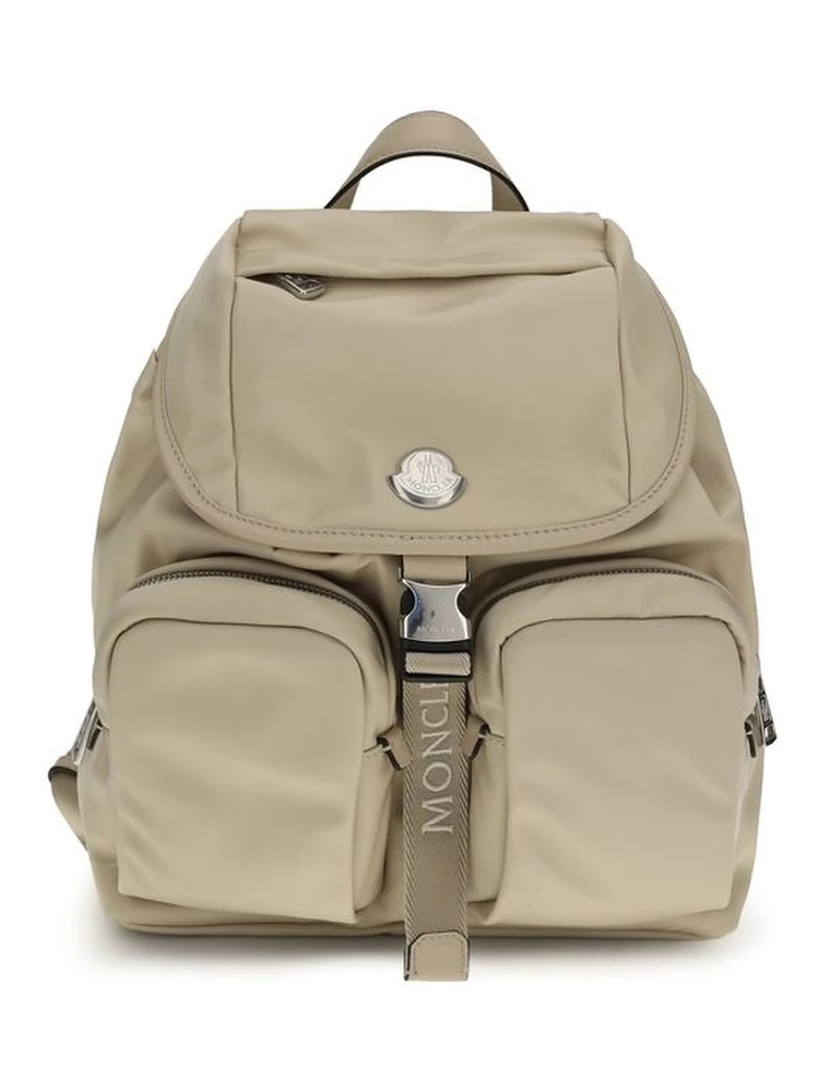 Beige Polyamide Backpack