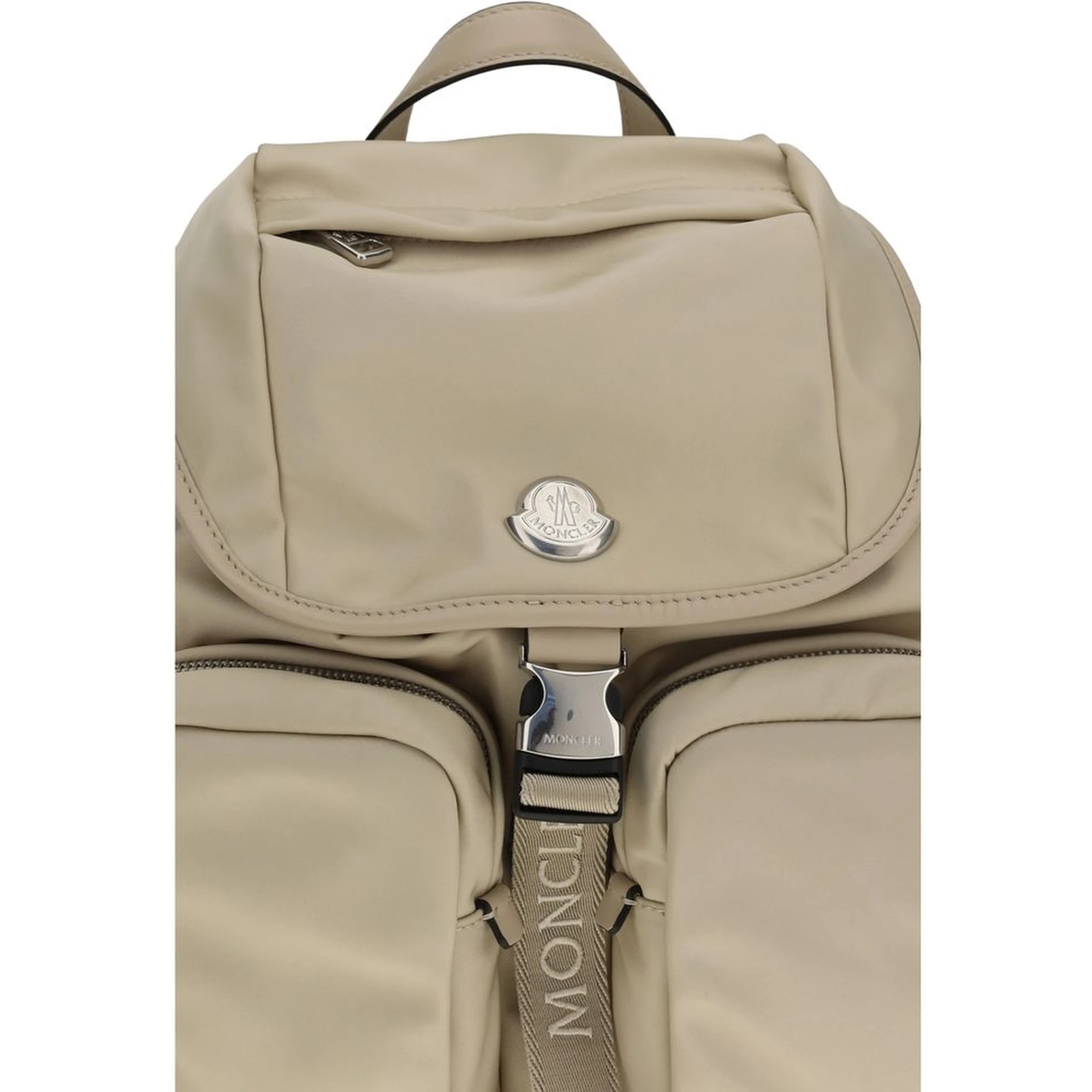 Beige Polyamide Backpack