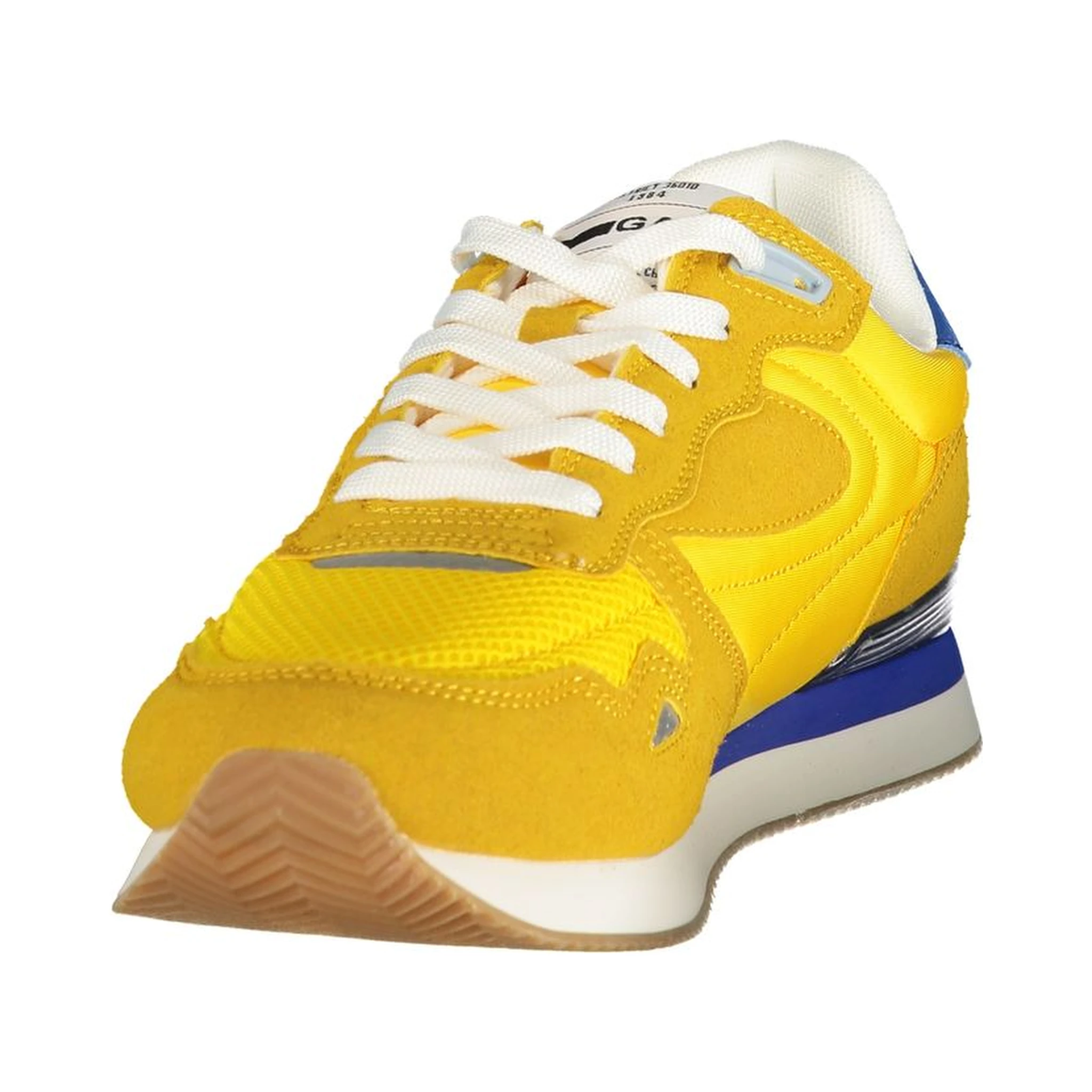 Yellow Polyurethane Men Sneaker