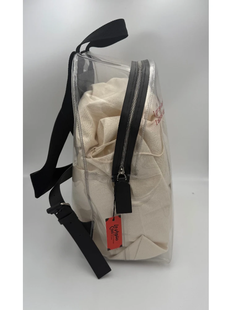VALENTINO GARAVANI Leather and Transparent Plastic Backpack alternative