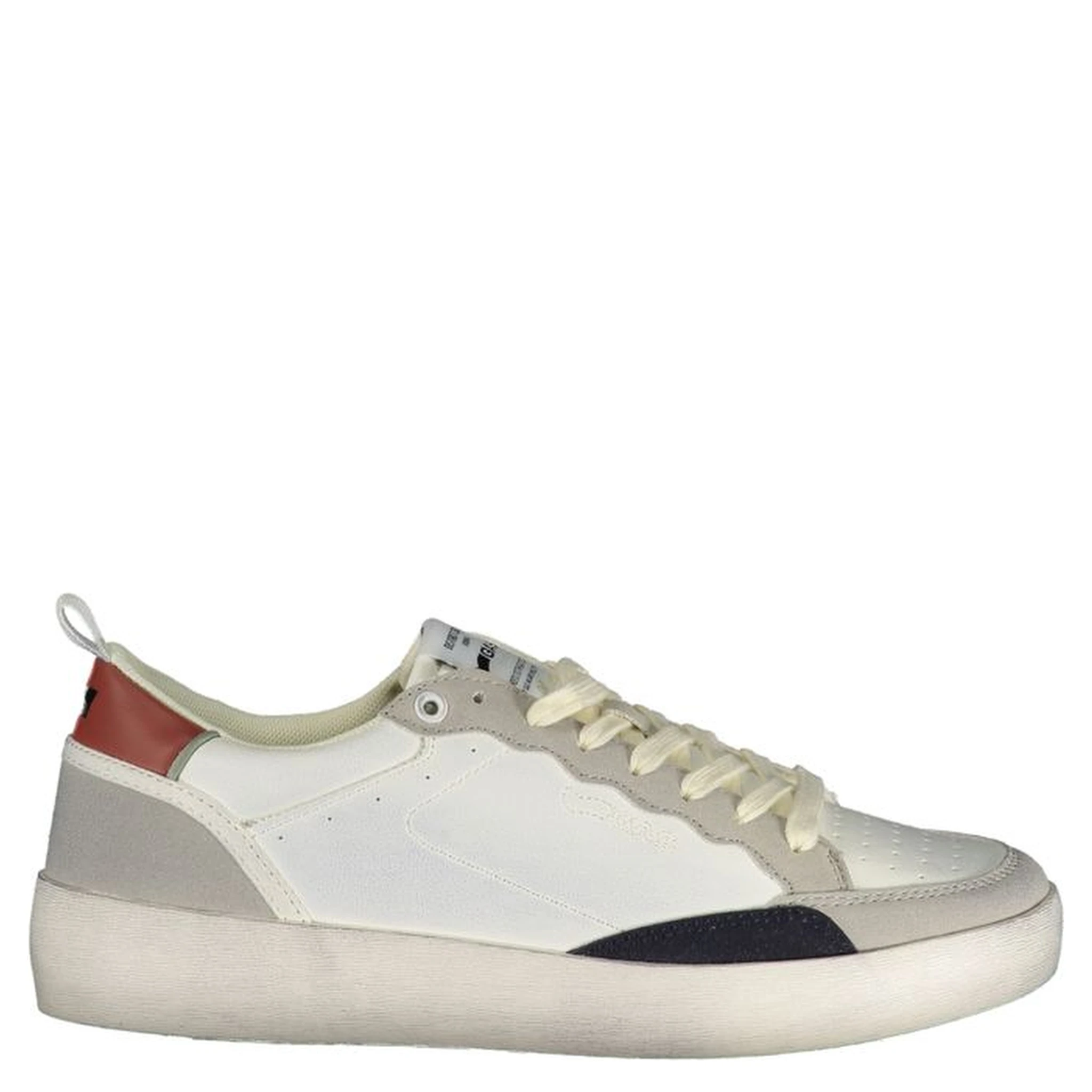 White Polyurethane Men Sneaker