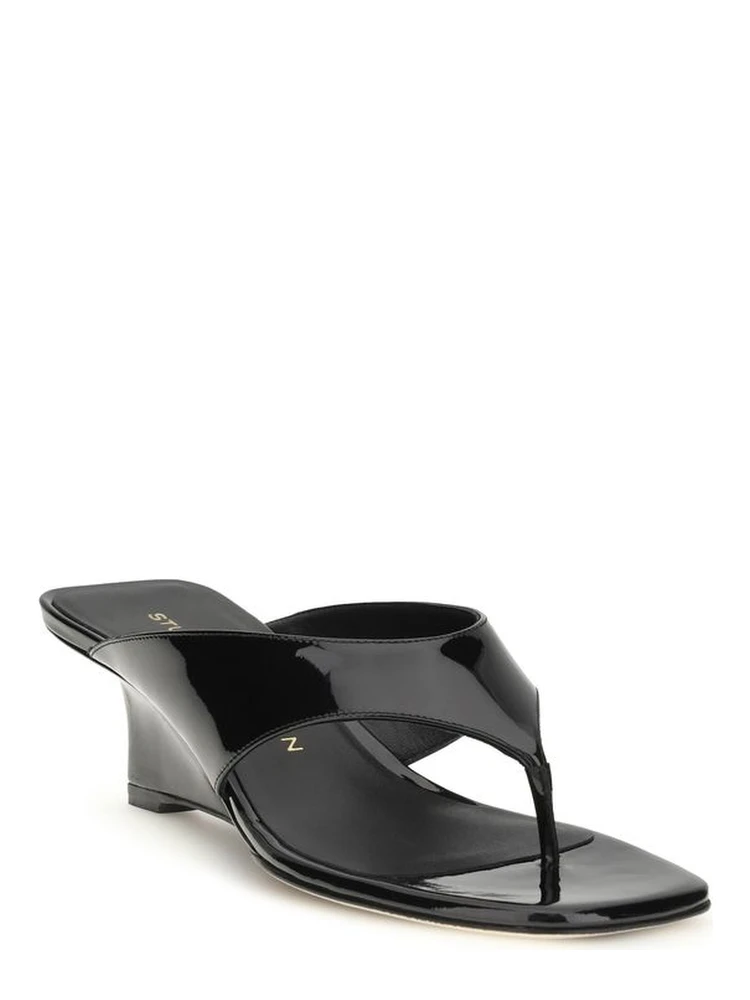Black Calf Leather Bos Taurus Wedge Sandals alternative