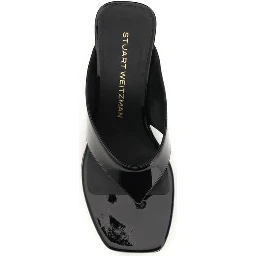 Black Calf Leather Bos Taurus Wedge Sandals