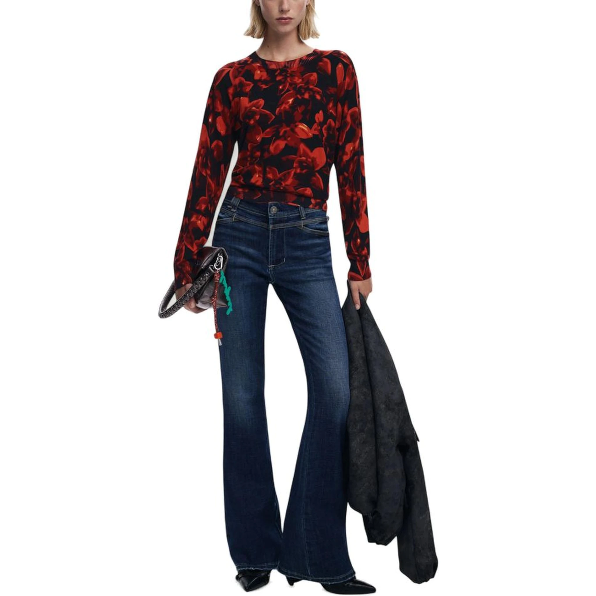 Black Viscose Sweatshirt