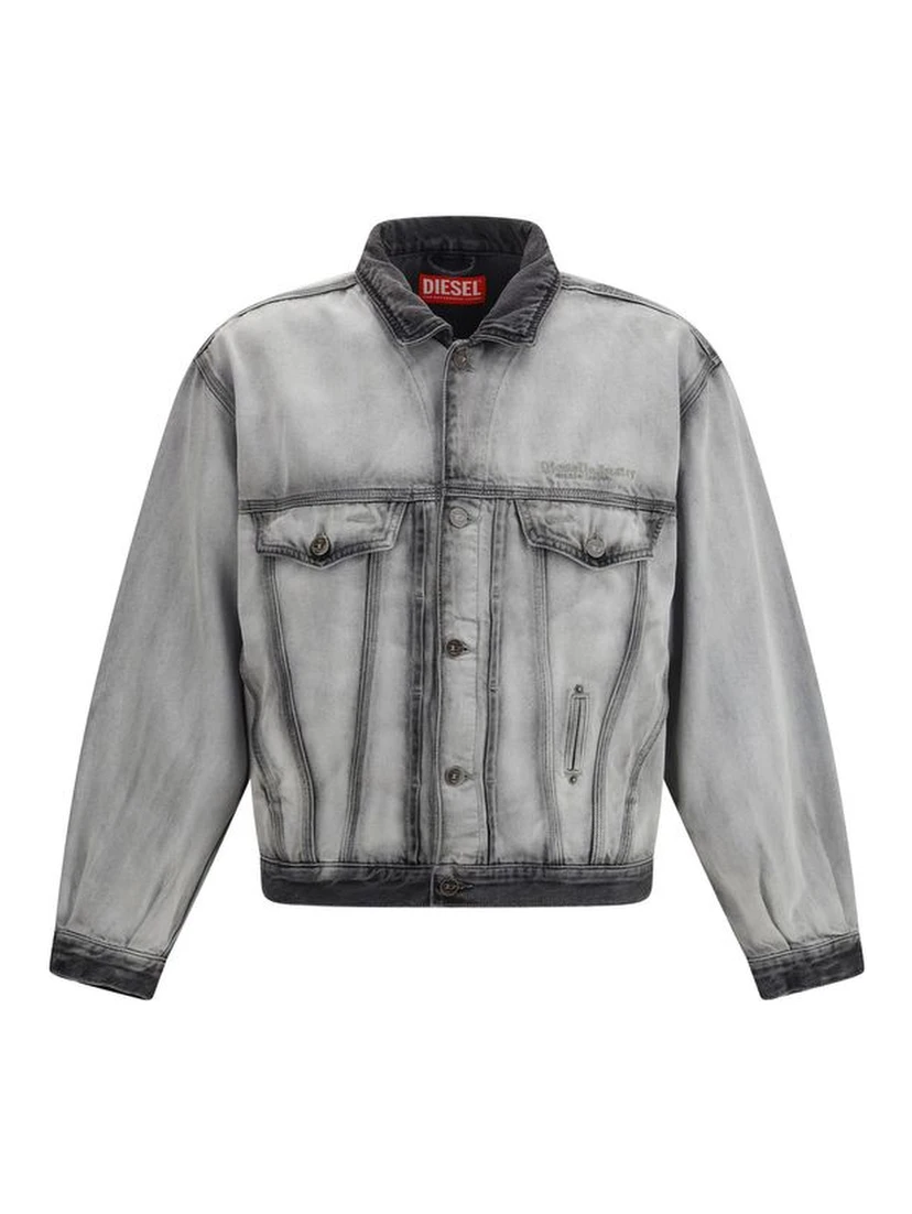 Gray Cotton Denim Jacket
