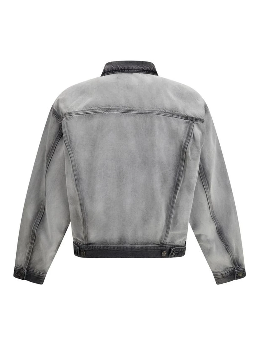 Gray Cotton Denim Jacket
