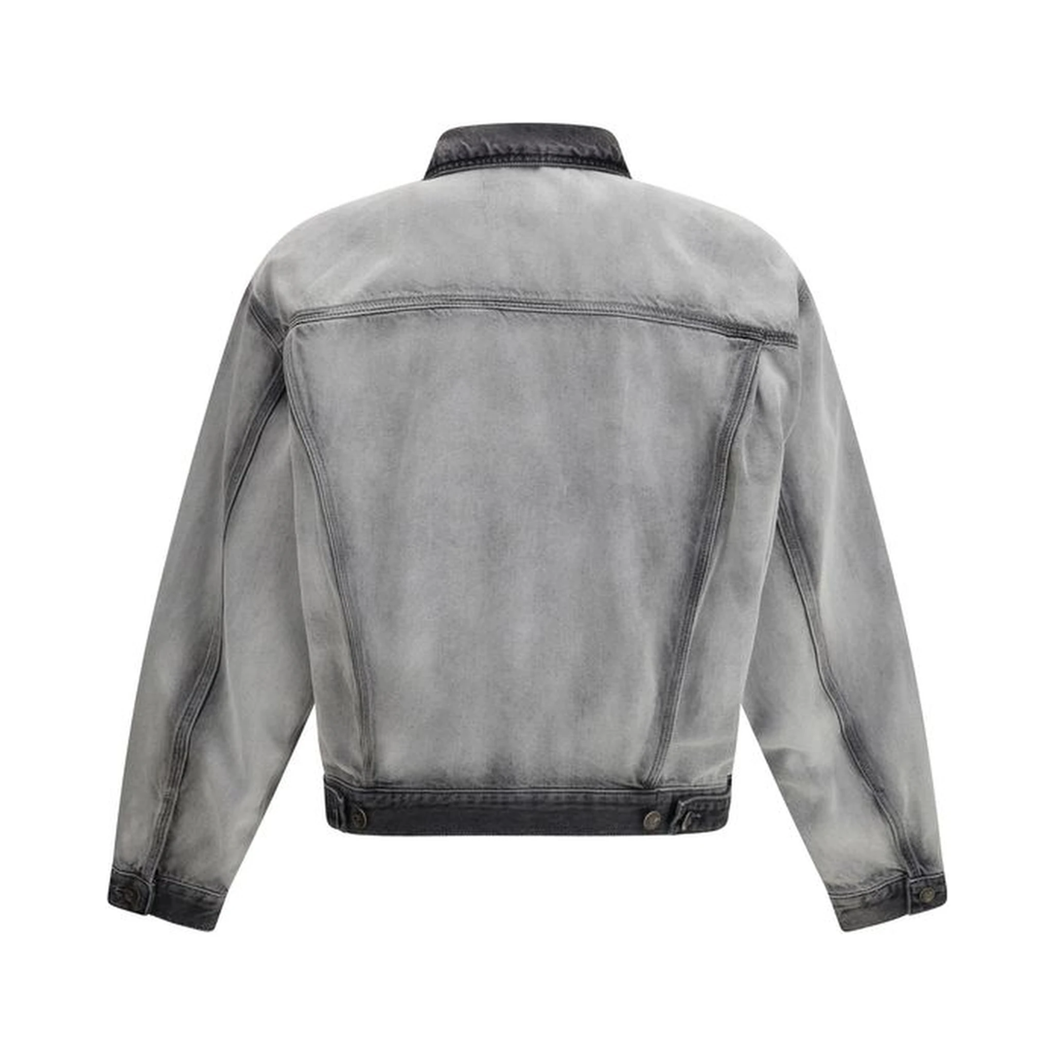 Gray Cotton Denim Jacket