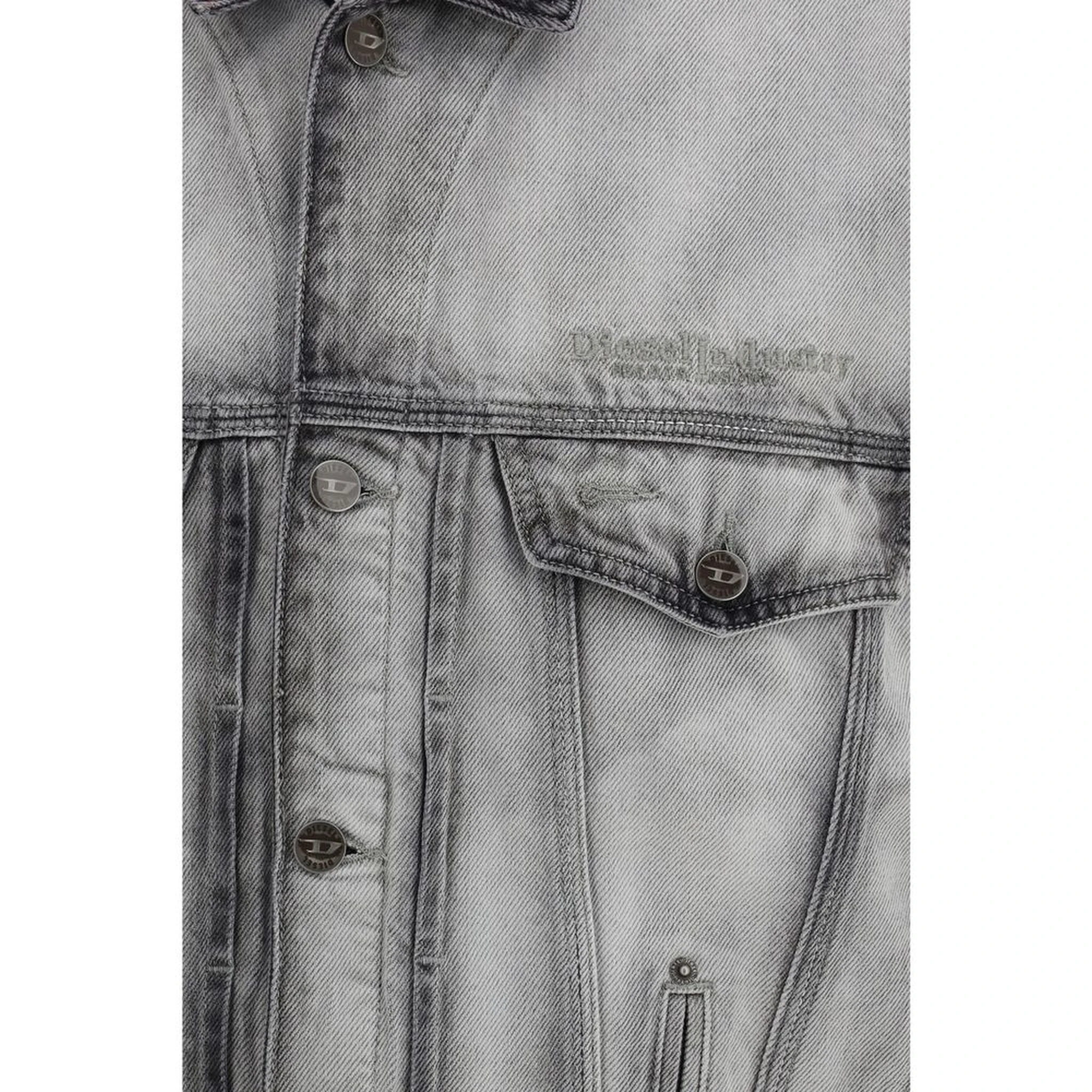 Gray Cotton Denim Jacket