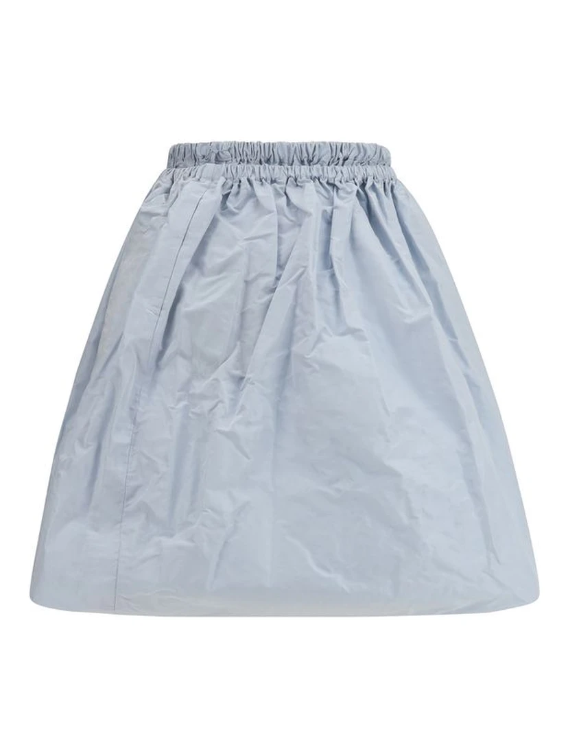 Blue Silk Long Skirt