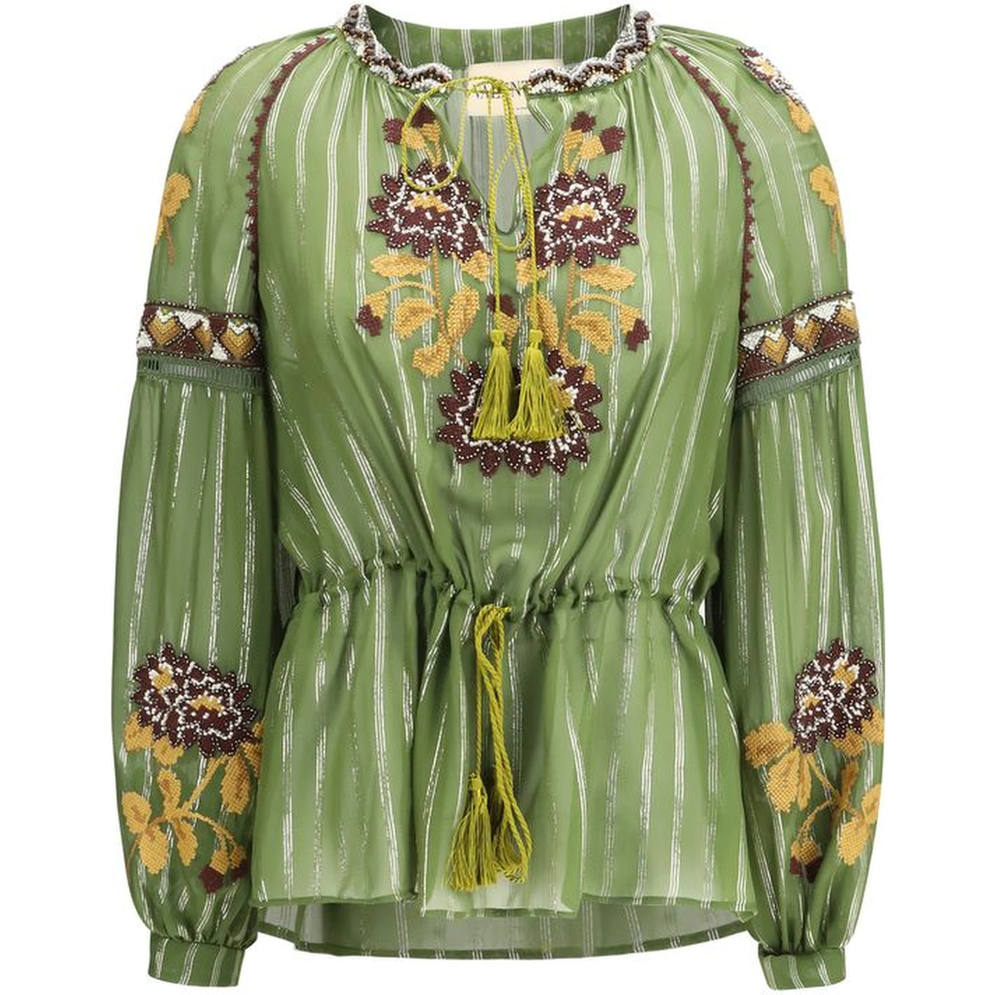 Bicolor Silk Pattern Shirt
