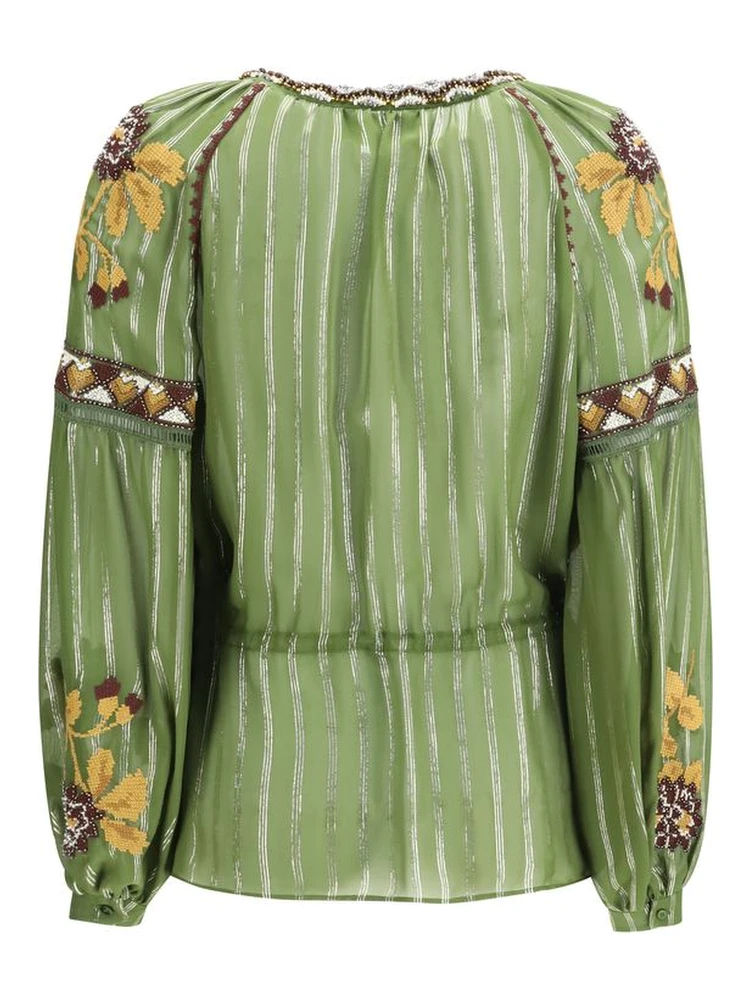 Bicolor Silk Pattern Shirt alternative