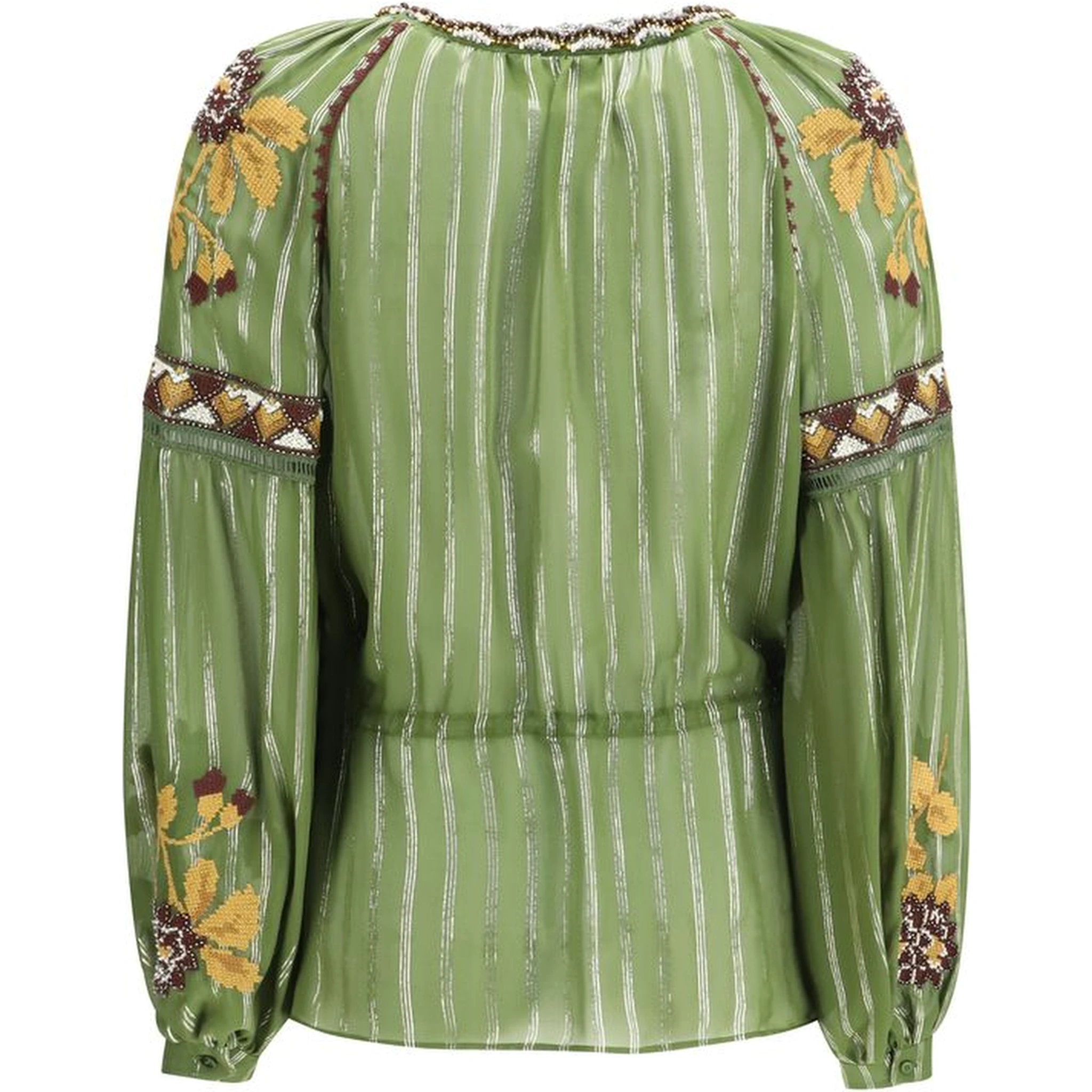 Bicolor Silk Pattern Shirt