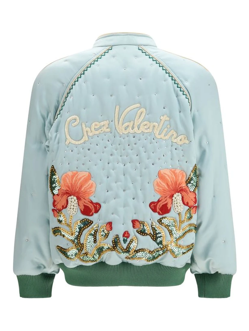 Blue Silk Bomber