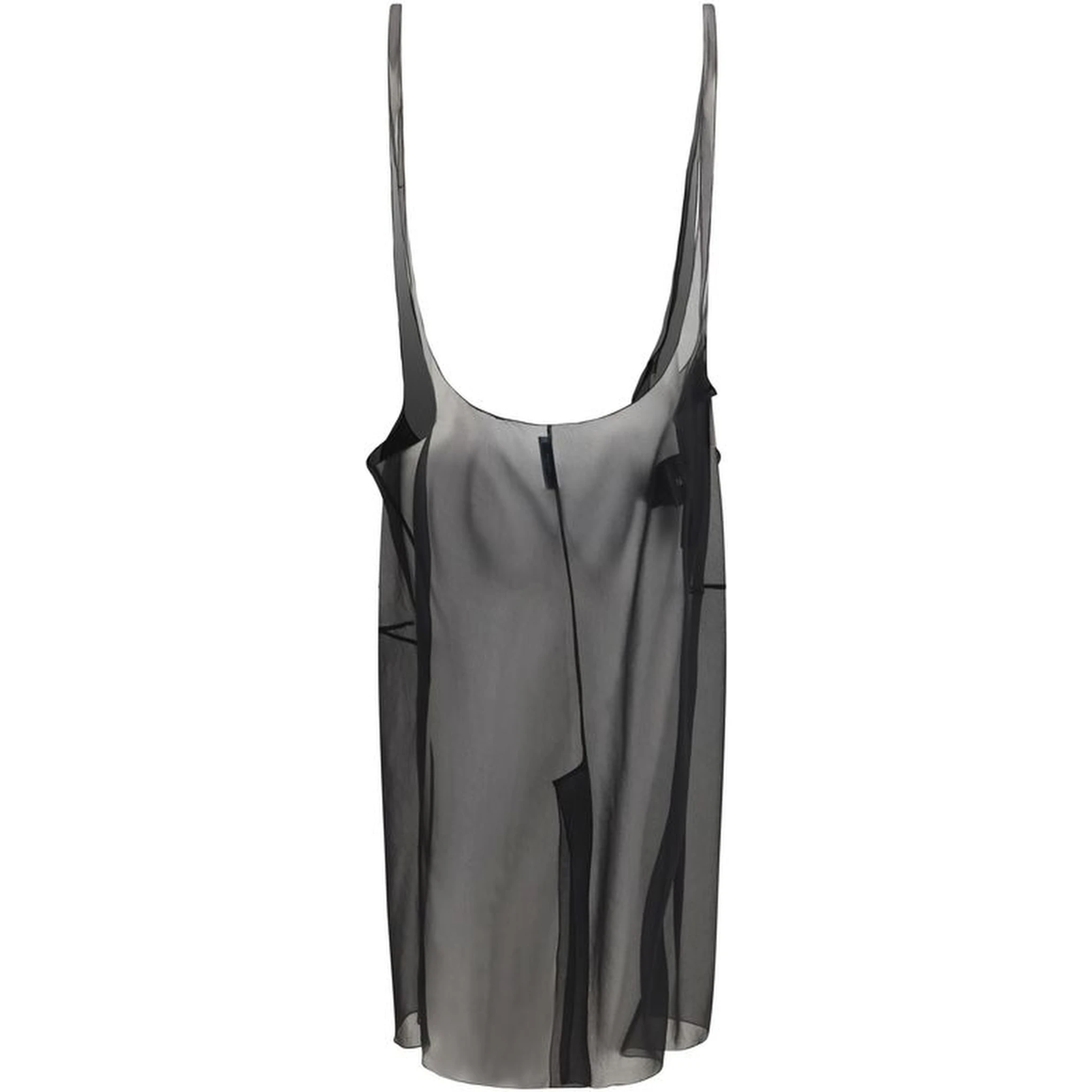 Black Polyester Midi Skirt