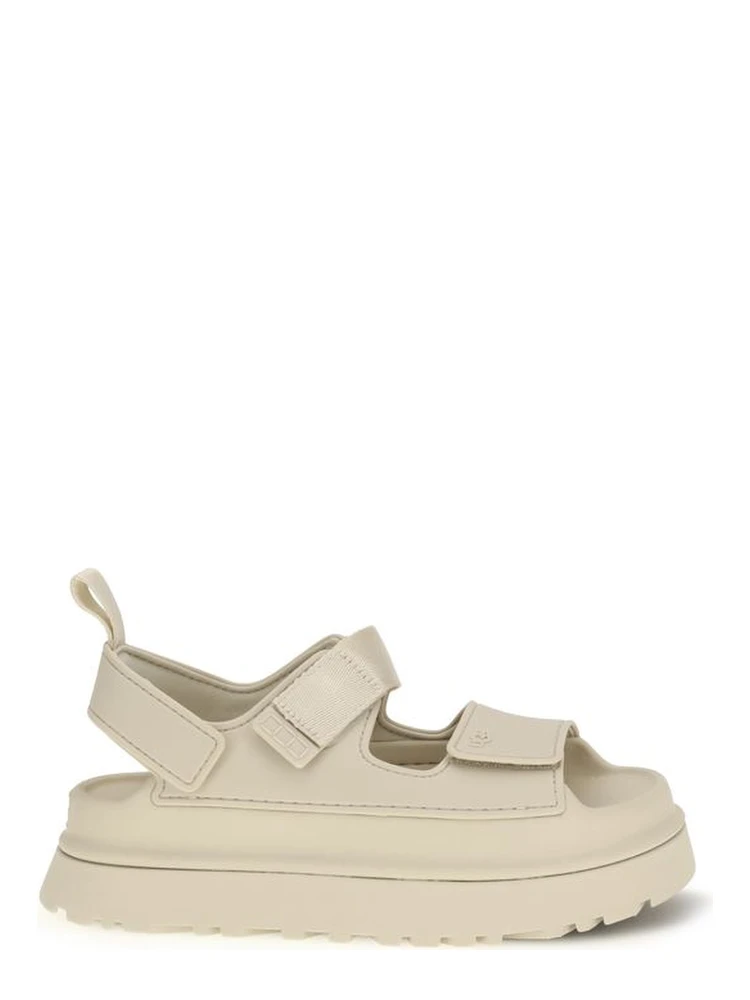 Beige Recycled Polyester Flat Sandals