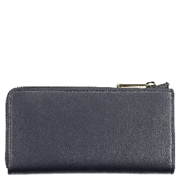 Blue Polyurethane Women Wallet